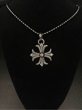 Chrome Hearts Big Floral Cross Unisex Necklace